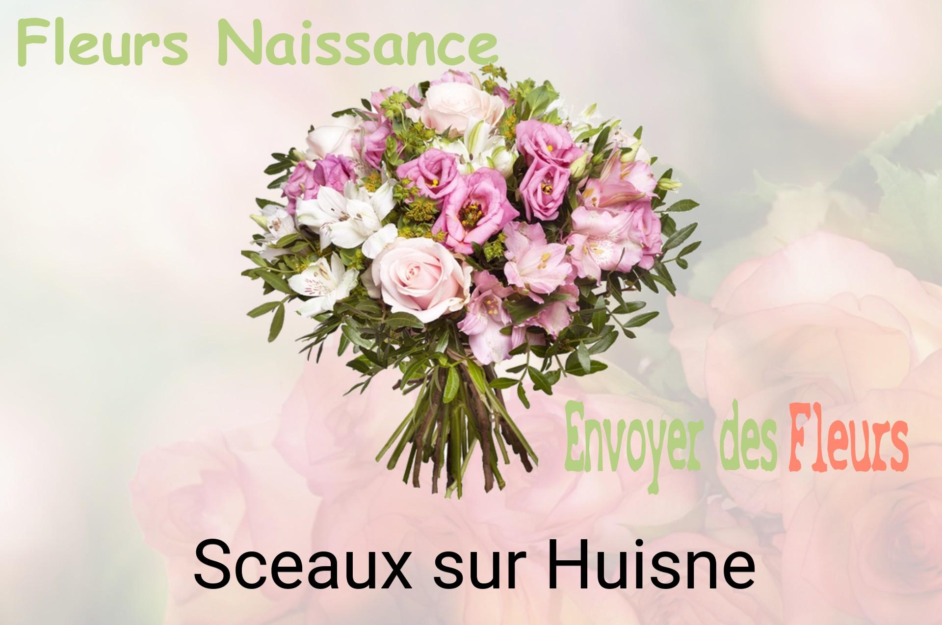 Bouquet de fleurs de naissance livré à Sceaux-sur-Huisne