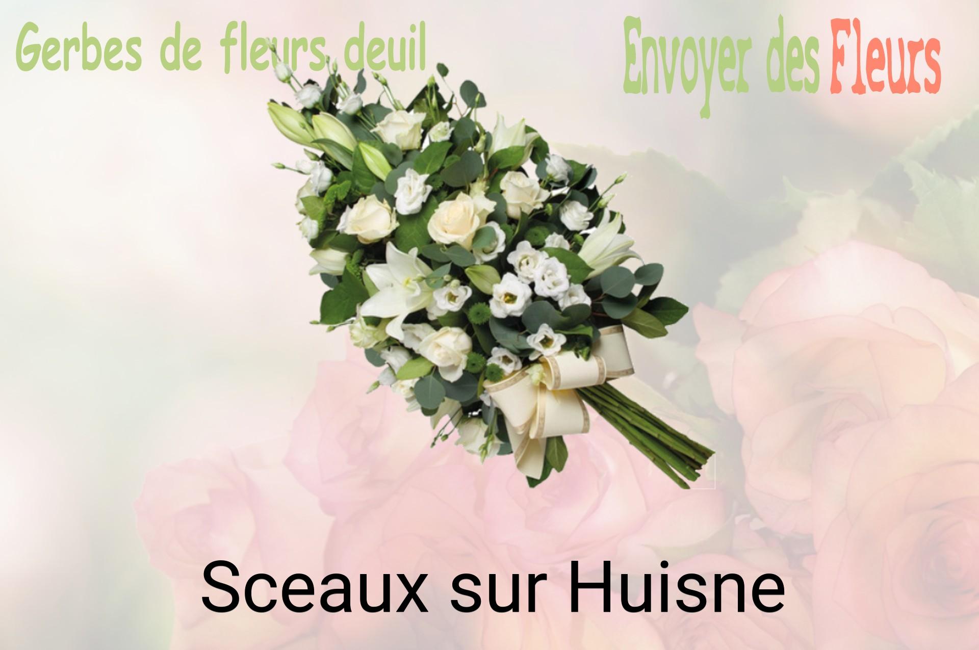 Gerbe de fleurs de deuil livrée à Sceaux-sur-Huisne